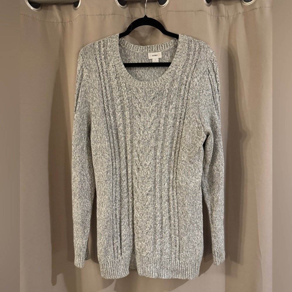 Old Navy Gray Long Knit Sweater